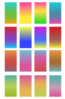 Renkli dikey gradyan arka planlar topluluğu