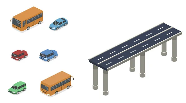 Carretera de alta velocidad o carretera con transporte — Vector de stock