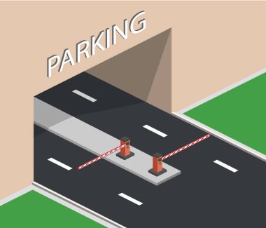 giriş ve çıkışlarda otopark düz tasarım