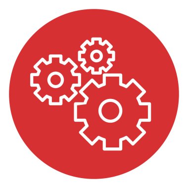 İş ve Web sitesi için gears ile Infographic simgesi
