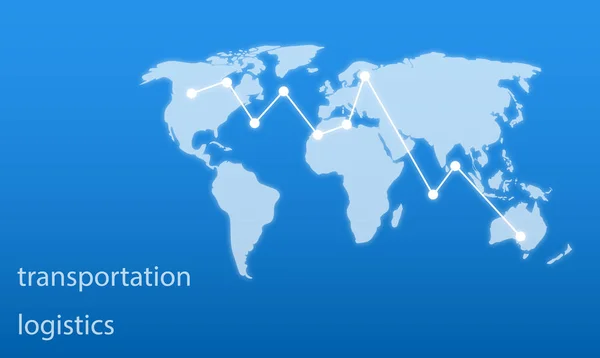 Mapa Pro Logistiku Dodávky Nákladní Doprava — Stockový vektor