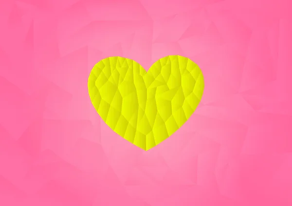 Иконка желтого многоугольника с розовым фоном, вектором, иллюстрацией — стоковый вектор