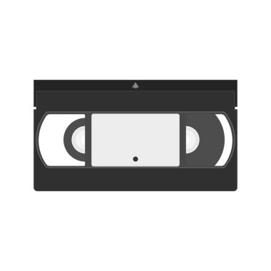Vektör Vhs kaset simgesi. Video kaset düz simgesi. 