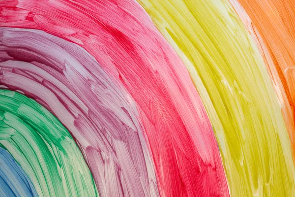 Ουράνιο Τόξο Βαμμένο Χρώματα Στο Παράθυρο Κοντινό Πλάνο Μείνετε Σπίτι — Φωτογραφία Αρχείου