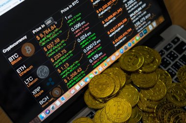 Chiang Mai, Tayland - 15 Şubat 2018: Bitcoin Exchange'e Doları 