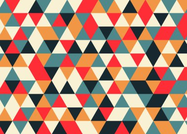 Renkli geometrik üçgen desen. Soyut vektör arka plan.