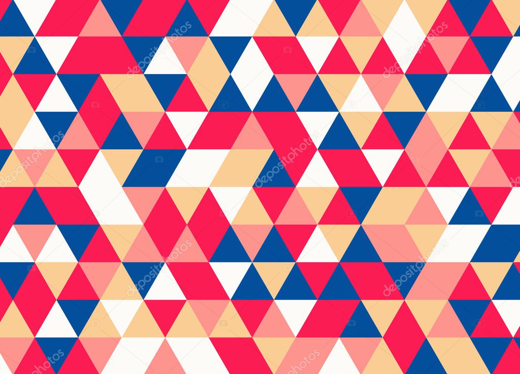 Colorful geometric triangle pattern. Abstract vector background.