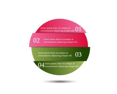 Vektör daire Infographic. Diyagramı, grafik, presenta için şablon