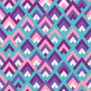 Dikişsiz vektör geometrik rhombus renk desen arka plan