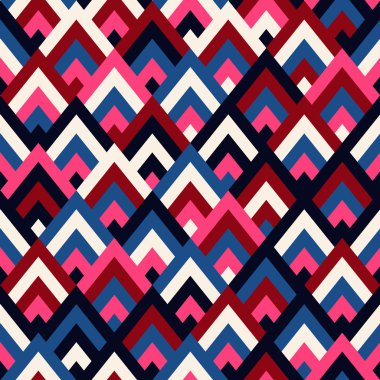 Dikişsiz vektör geometrik rhombus renk desen arka plan