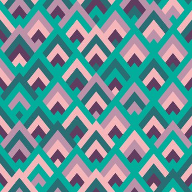 Dikişsiz vektör geometrik rhombus renk desen arka plan