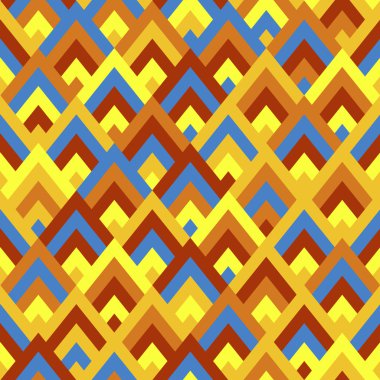 Dikişsiz vektör geometrik rhombus renk desen arka plan