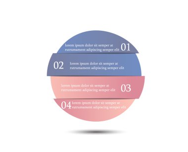 Vektör daire Infographic. Diyagramı, grafik, presenta için şablon
