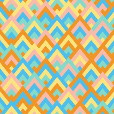 Dikişsiz vektör geometrik rhombus renk desen arka plan