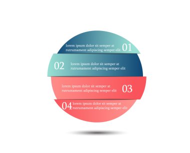 Vektör daire Infographic. Diyagramı, grafik, presenta için şablon