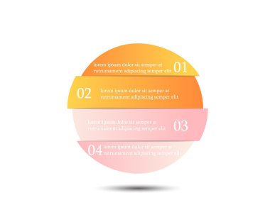 Vektör daire Infographic. Diyagramı, grafik, presenta için şablon