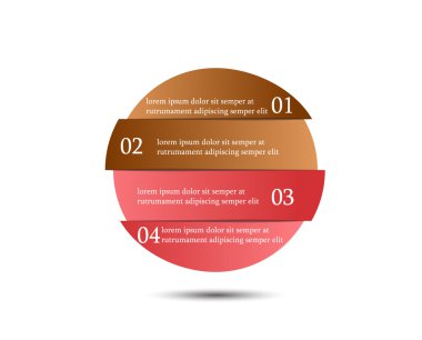 Vektör daire Infographic. Diyagramı, grafik, presenta için şablon