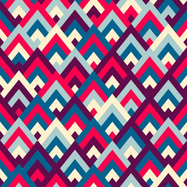 Dikişsiz vektör geometrik rhombus renk desen arka plan