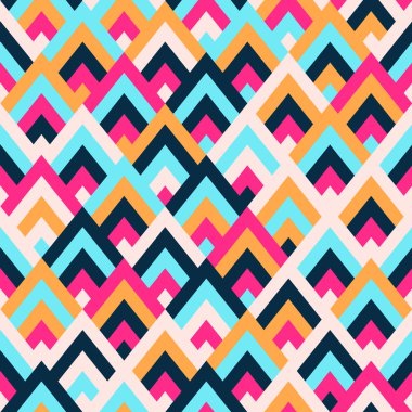 Dikişsiz vektör geometrik rhombus renk desen arka plan
