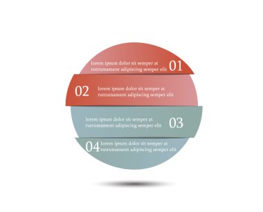 Vektör daire Infographic. Diyagramı, grafik, presenta için şablon