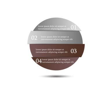 Vektör daire Infographic. Diyagramı, grafik, presenta için şablon