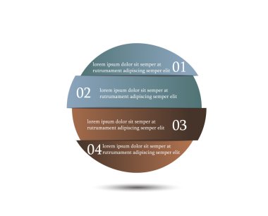 Vektör daire Infographic. Diyagramı, grafik, presenta için şablon