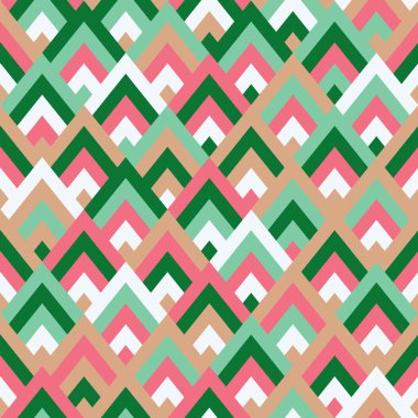 Dikişsiz vektör geometrik rhombus renk desen arka plan