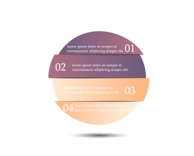 Vektör daire Infographic. Diyagramı, grafik, presenta için şablon