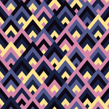 Dikişsiz vektör geometrik rhombus renk desen arka plan