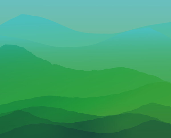 High mountains at sunset