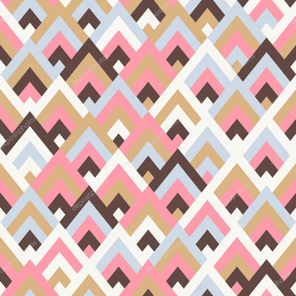 Seamless vector geometric rhombus color pattern background