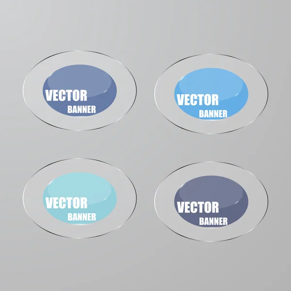 Infografía vectorial. conjunto de banners. Vidrio — Vector de stock