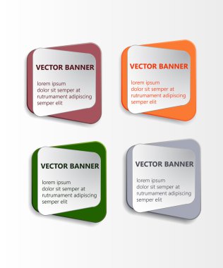 Soyut vektör afiş set. Kağıt yuvarlak girdap tasarım notları.