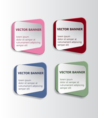 Soyut vektör afiş set. Kağıt yuvarlak girdap tasarım notları.