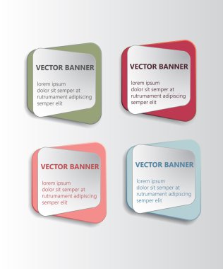 Soyut vektör afiş set. Kağıt yuvarlak girdap tasarım notları.