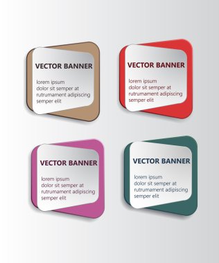 Soyut vektör afiş set. Kağıt yuvarlak girdap tasarım notları.