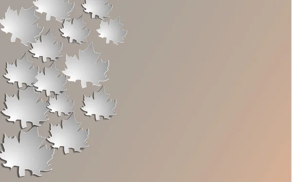 Φθινοπωρινό φόντο με χαρτί κοπεί maple, εικονογράφηση διάνυσμα. — Διανυσματικό Αρχείο
