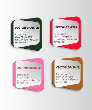 Soyut vektör afiş set. Kağıt yuvarlak girdap tasarım notları.