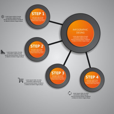 Infographic iş şablonu vektör çizim