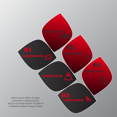 Tasarım temiz sayı afiş şablon/grafik veya Web sitesi düzeni. 