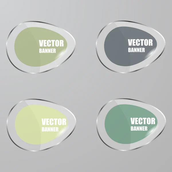 Vektor-Infografik. Banner set.glass — Stockvektor