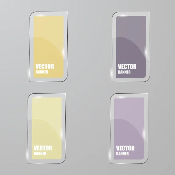 Infográfico vetorial. banners set.Glass — Vetor de Stock