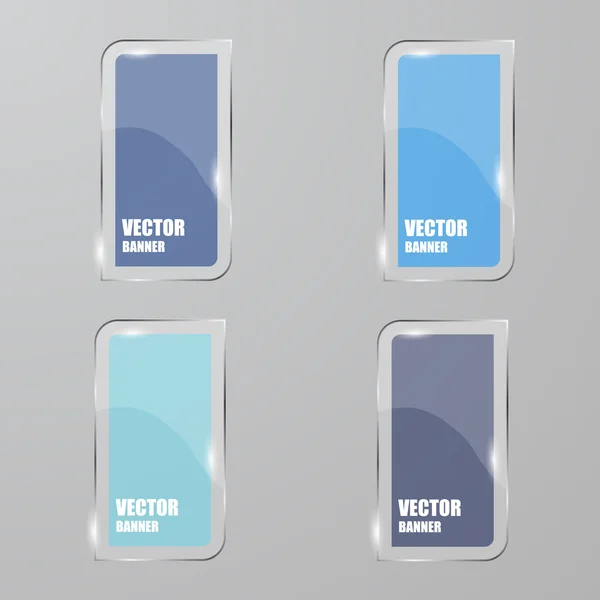 Infográfico vetorial. banners set.Glass — Vetor de Stock