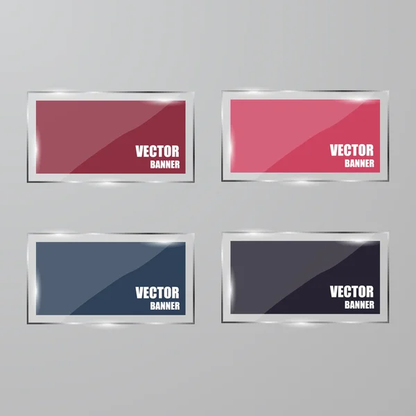 Infografía vectorial. conjunto de banners. Vidrio — Vector de stock