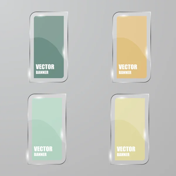 Vektor-Infografik. Banner set.glass — Stockvektor