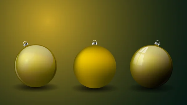 Mettez les boules de Noël isolées. Bonne année boule traditionnelle . — Image vectorielle