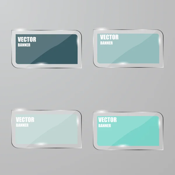 Vektor-Infografik. Banner set.glass — Stockvektor