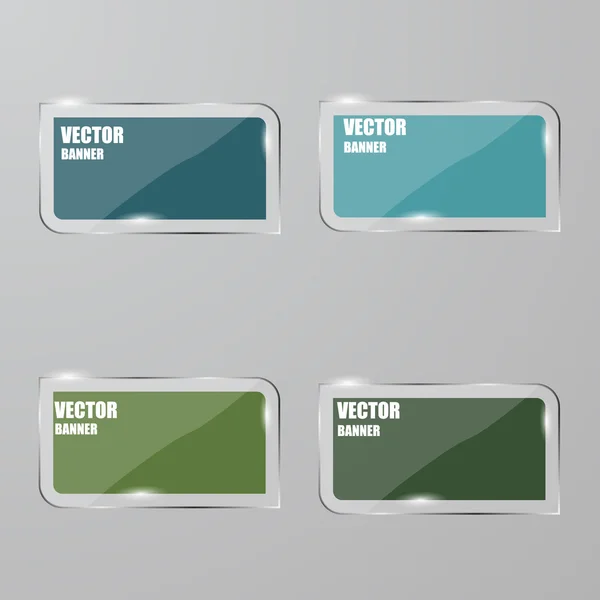 Vektor-Infografik. Banner set.glass — Stockvektor