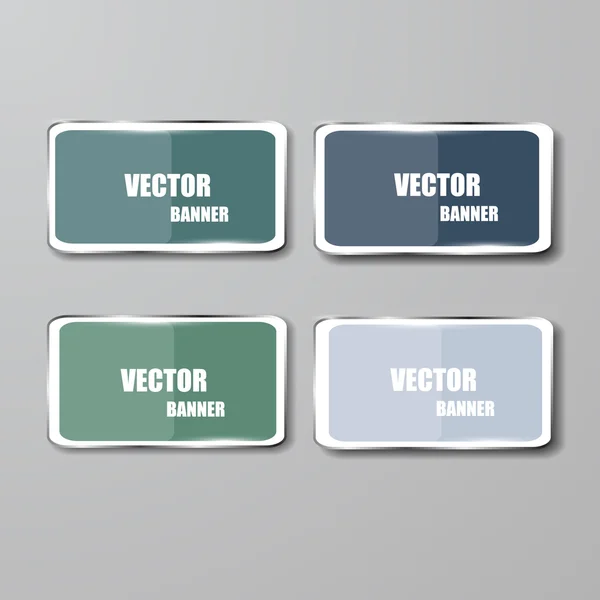 Infografía vectorial. conjunto de banners. Vidrio — Vector de stock