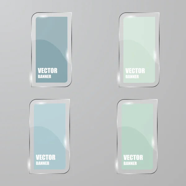 Vektor-Infografik. Banner set.glass — Stockvektor